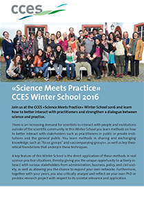 Vergrösserte Ansicht: Flyer CCES Winter School