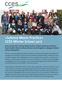 Enlarged view: Flyer CCES Winter School